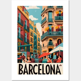 A Vintage Travel Art of Barcelona - Spain Posters and Art